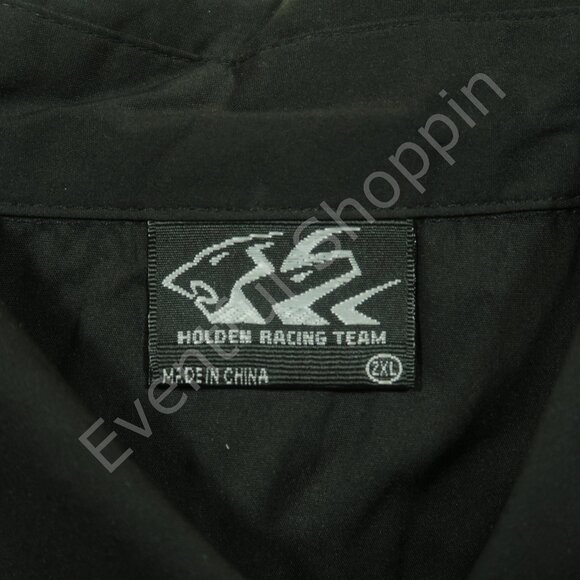 Holden Racing Team Shirt Mens 2XL Black Mechanic Short Sleeve Button Down - Picture 6 of 9